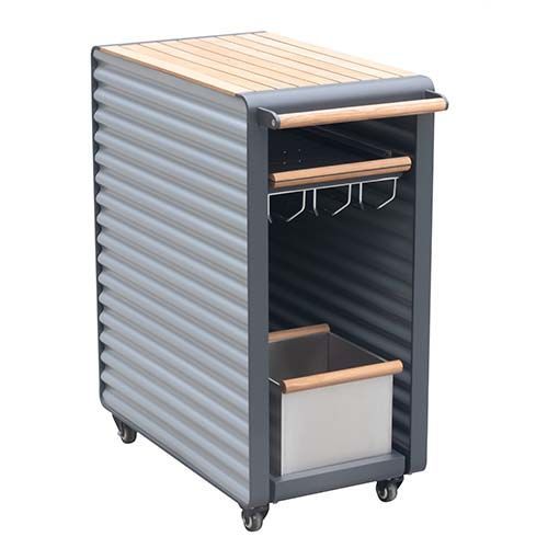 Airport Trolley Dining Cart, Black