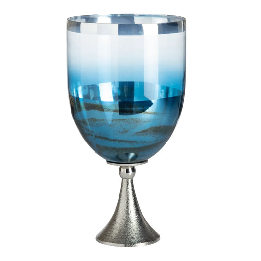 Cobalt Glass Pillar Holder