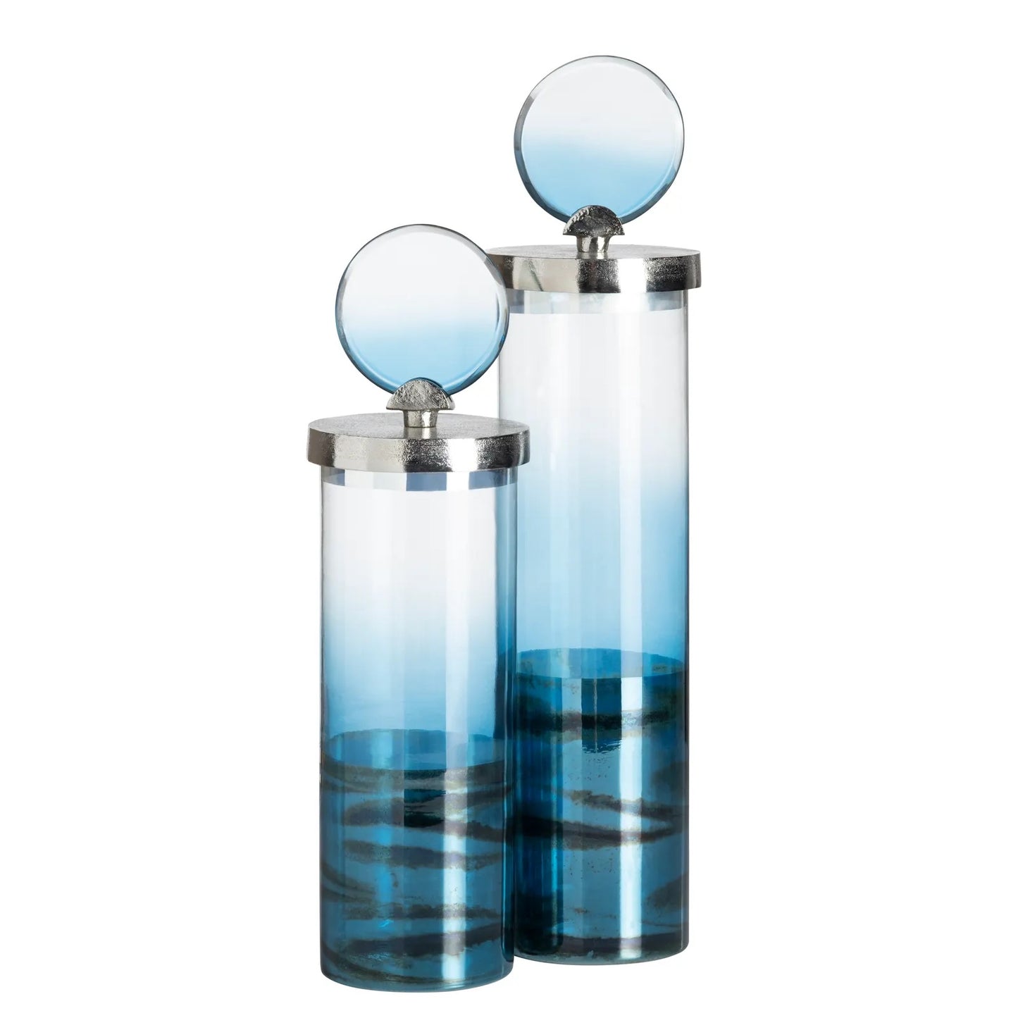 Cobalt Glass Bottle Set Of 2