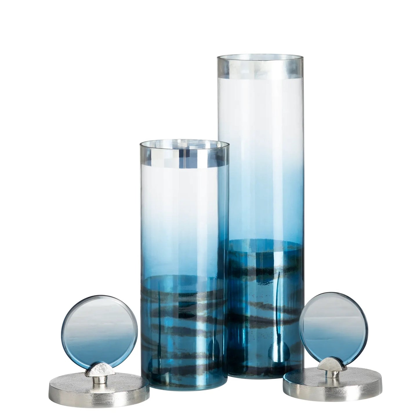 Cobalt Glass Bottle Set Of 2