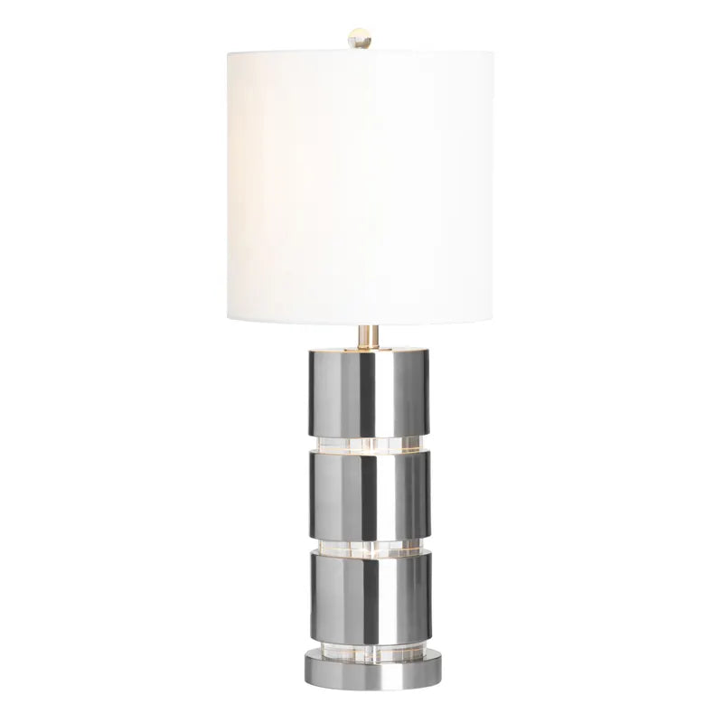 Casey Silver Table Lamp With Nightlight