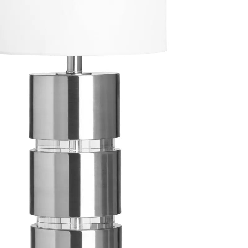 Casey Silver Table Lamp With Nightlight