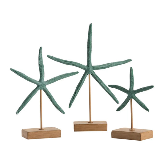 Star Fish Statue, Set Of 3