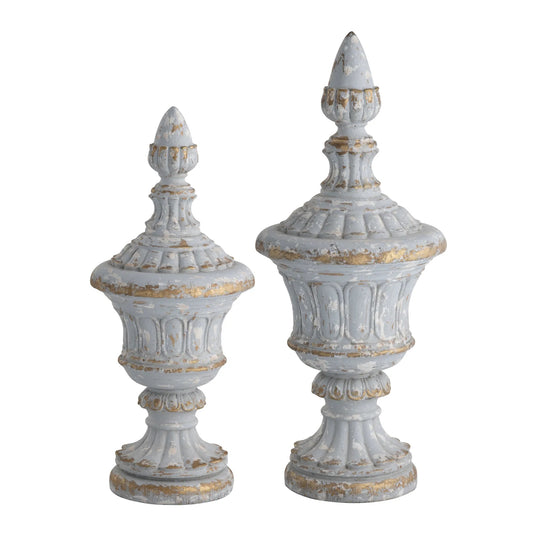 Avignon Old World Carved Finial, Set Of 2