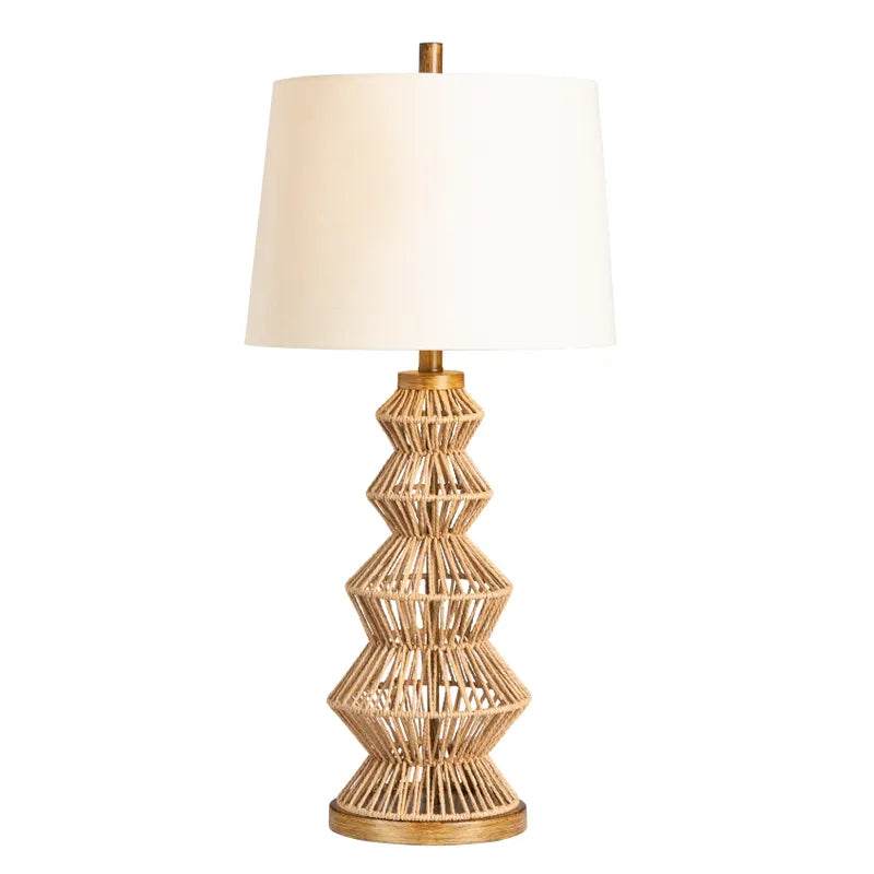 Adler Turreted Woven Table Lamp