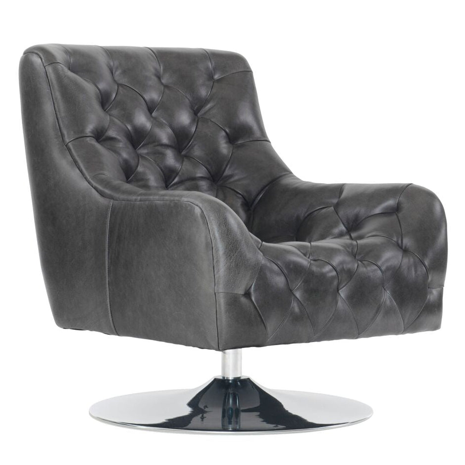 Finn Leather Swivel Chair