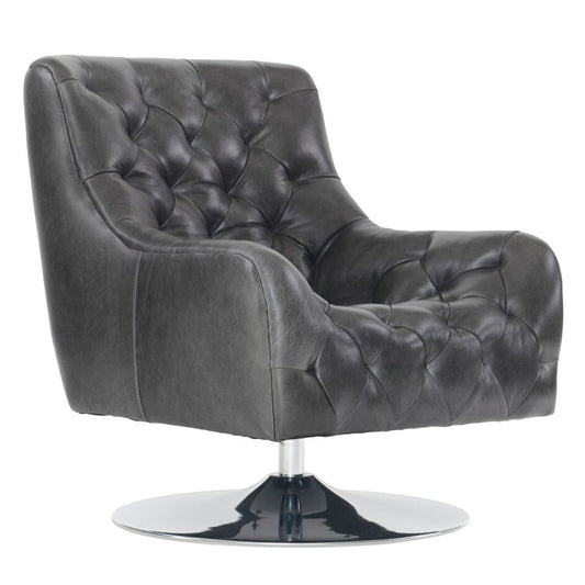 Finn Leather Swivel Chair