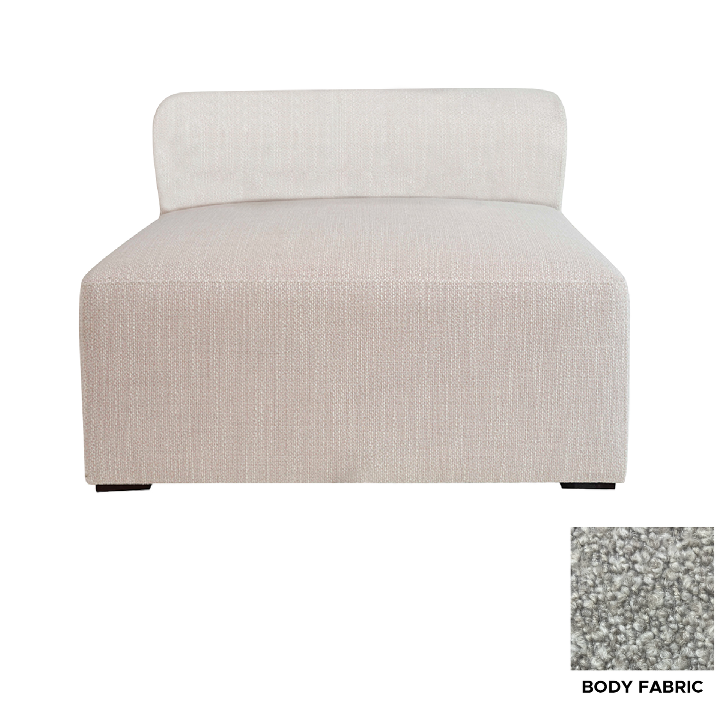 Pisa Boucle Armless Modular Chair