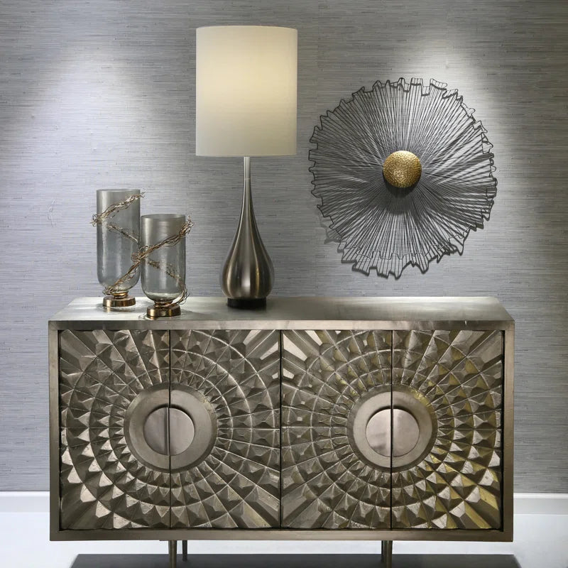 Teardrop Table Lamp, Silver