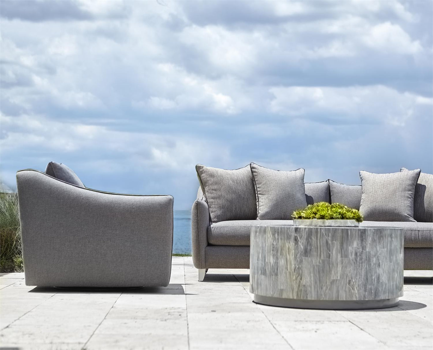 Monterey Swivel Chair, Graphite