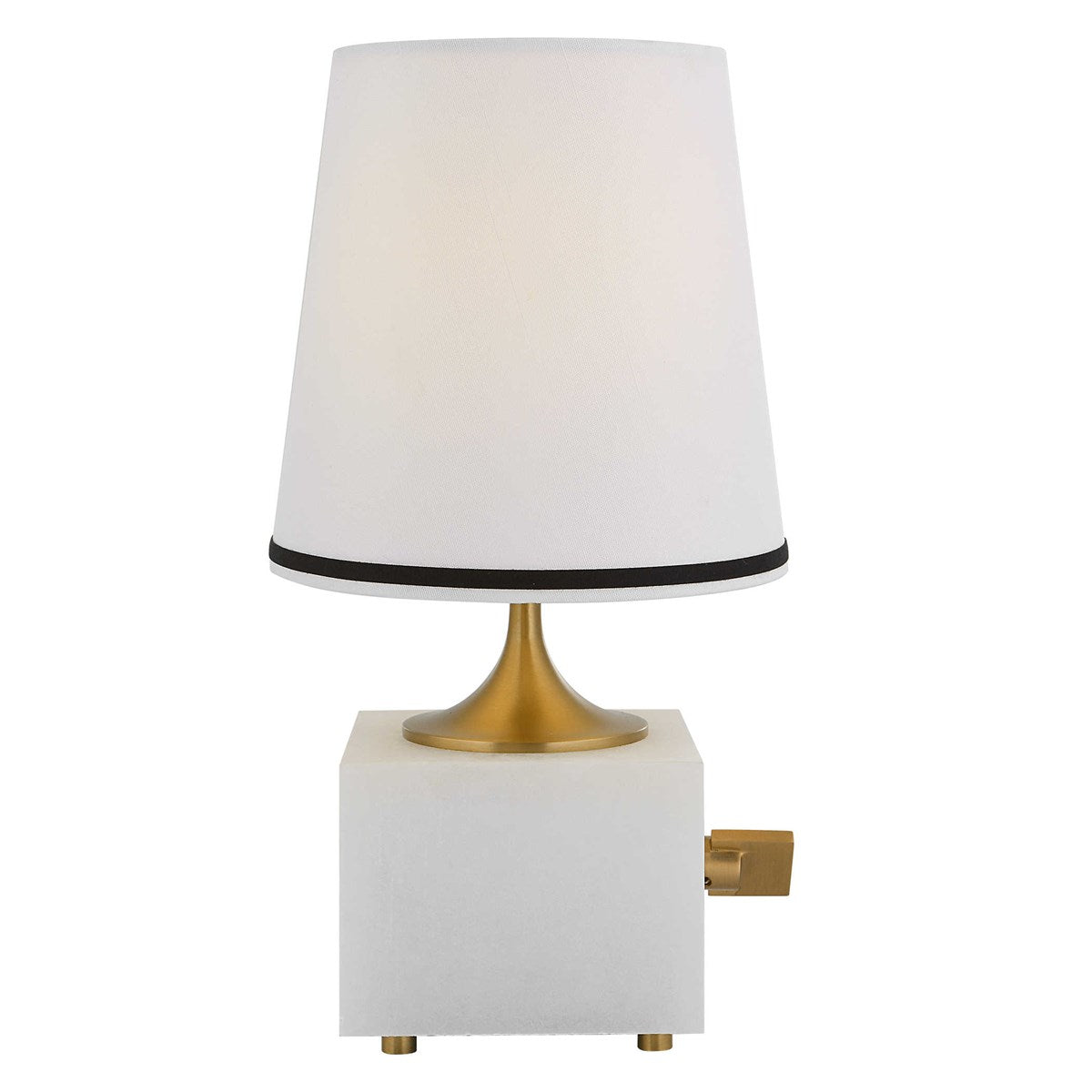 Blockhead Mini Lamp, Satin Brass