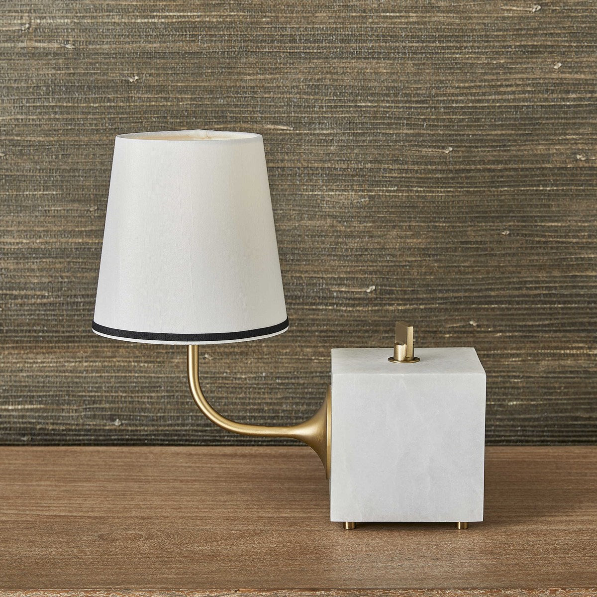 Blockhead Gooseneck Mini Lamp - Satin Brass