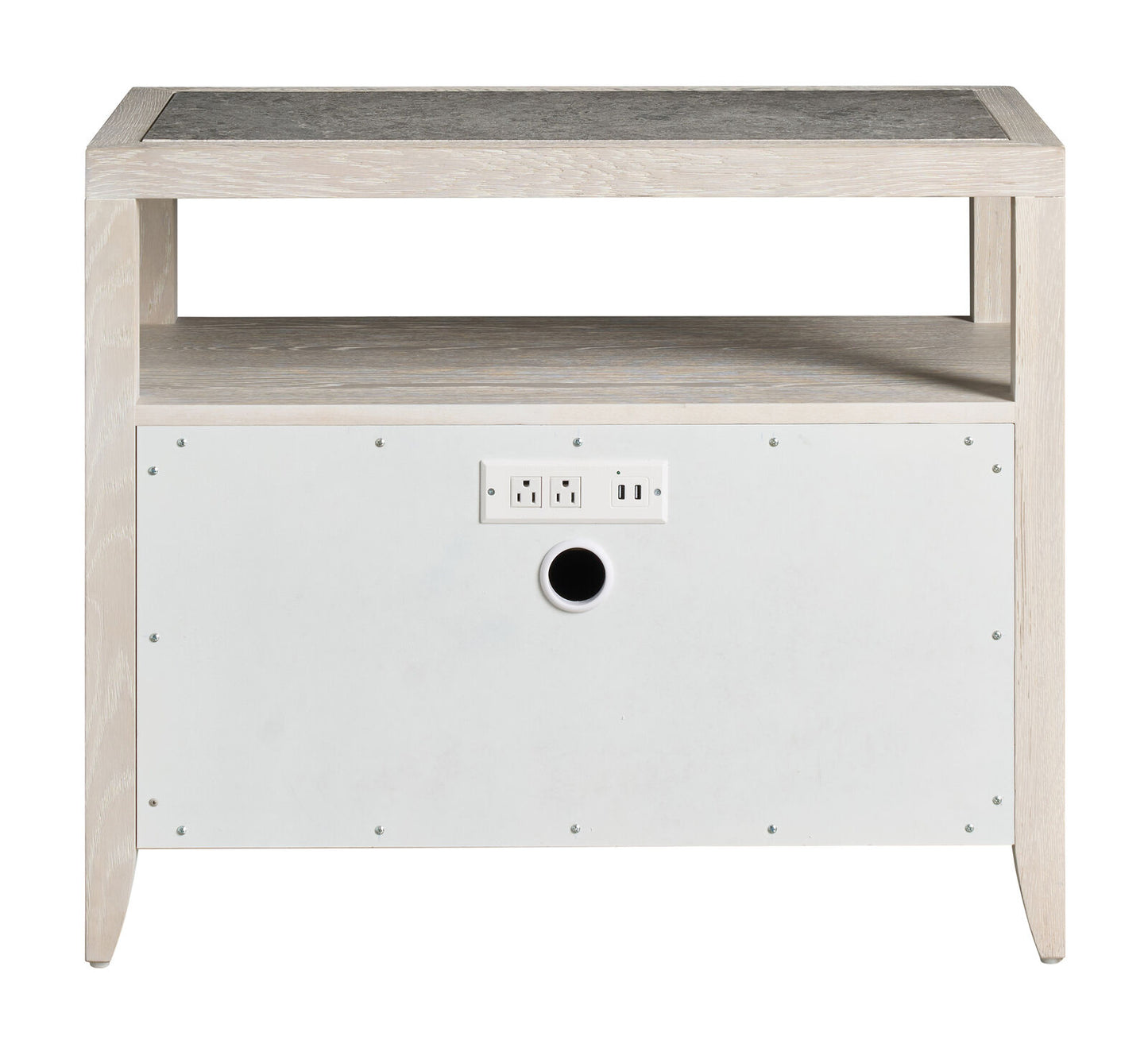 Carmen Two-Drawer Nightstand, White Oak