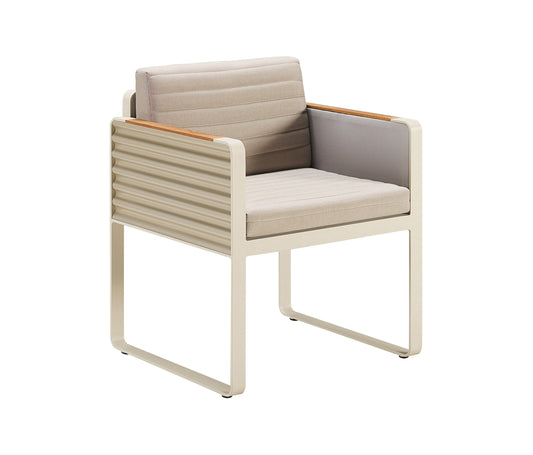 Airport Dining Arm Chair, Silver