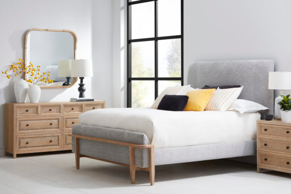 Post Upholstered Panel Queen Bed