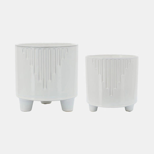 Aether Footed Planter, Set of 2