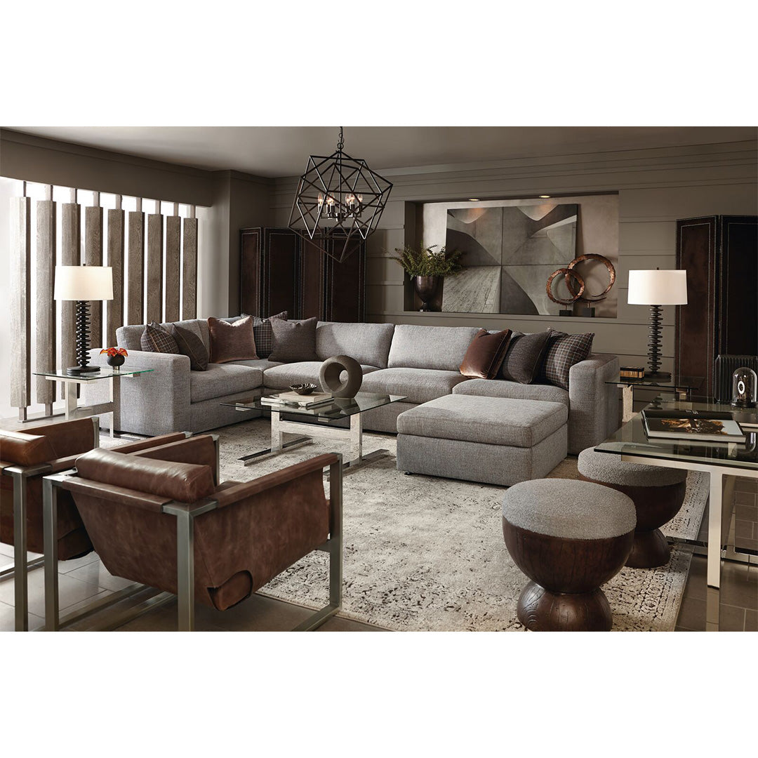 Aria End Table with Square Glass Top