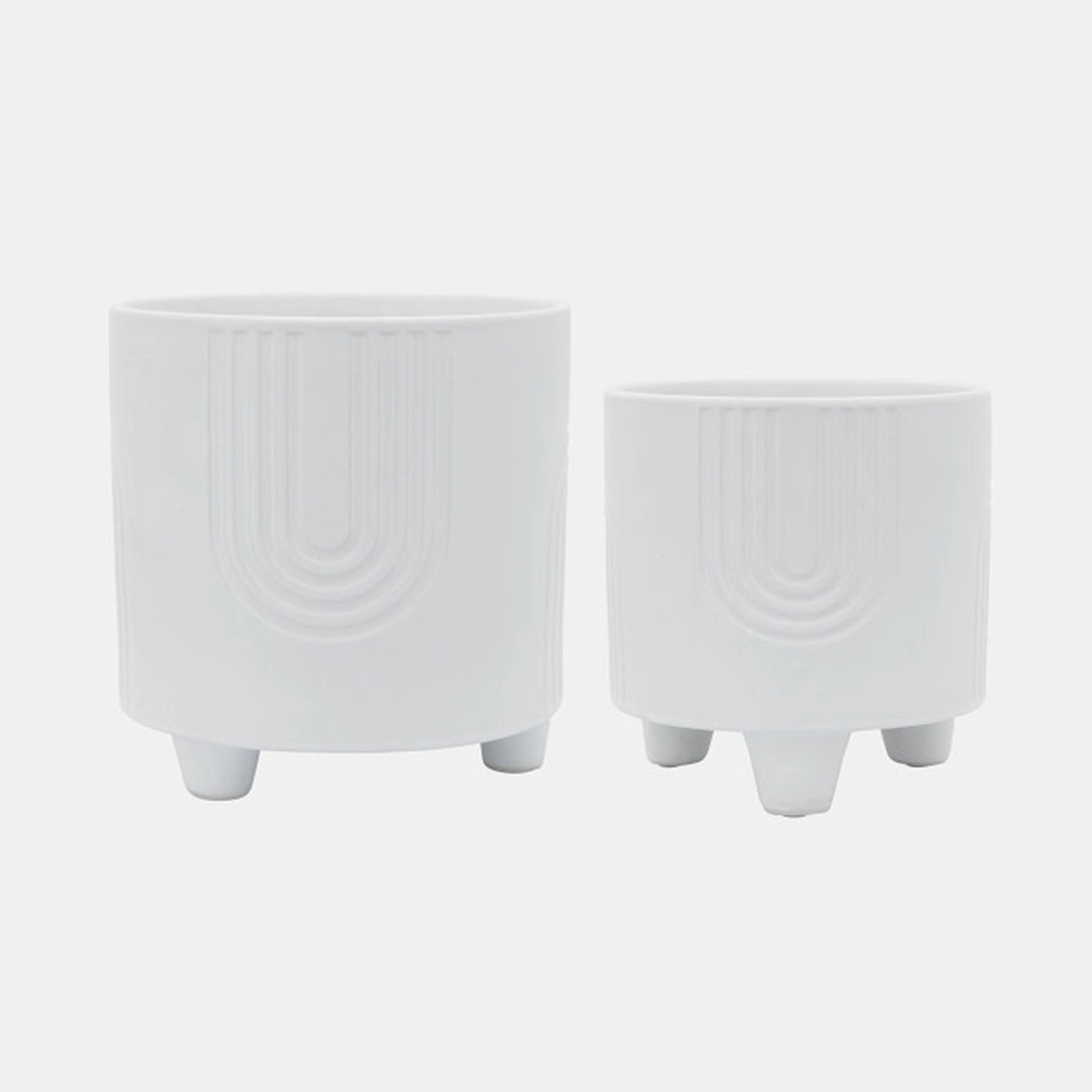 Bravais Footed Planter (Set of 2)