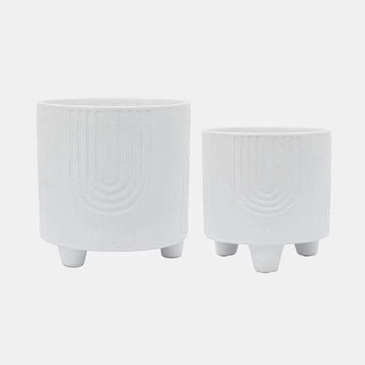 Bravais Footed Planter, Set of 2