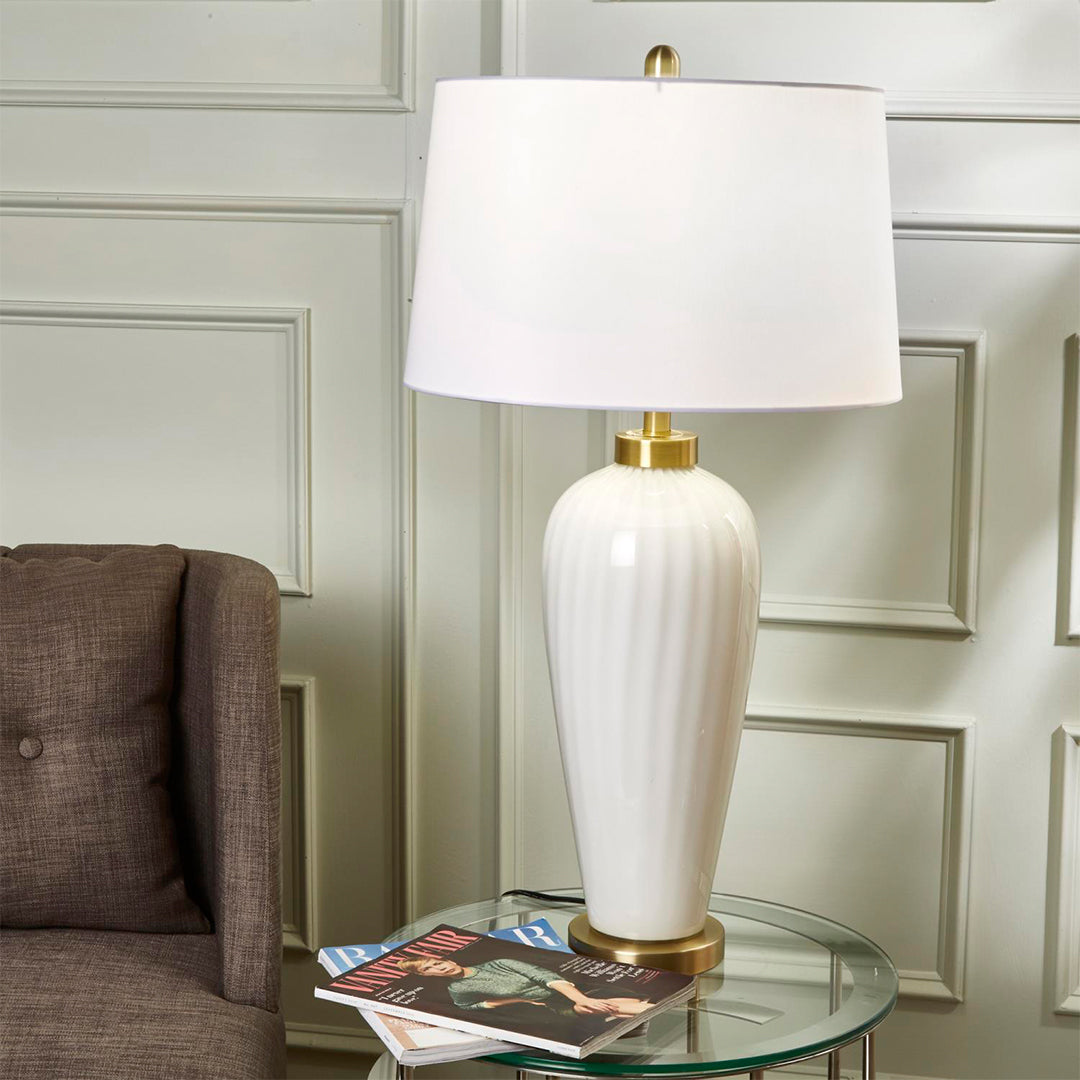 Dickens Grooved Glass Table Lamp