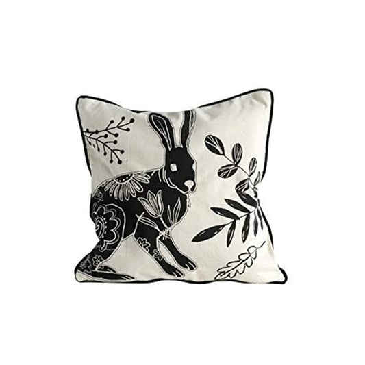 Jan Bryan Cotton Cushion with Rabbit