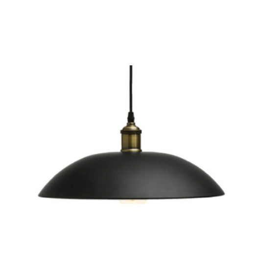 Metal Pendant Lamp, Black and Gold