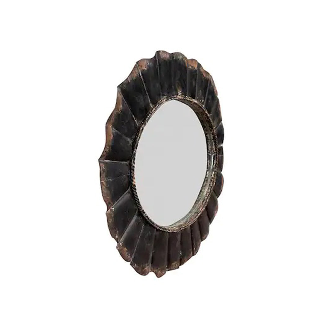 Metal Framed Mirror, Distressed Finish