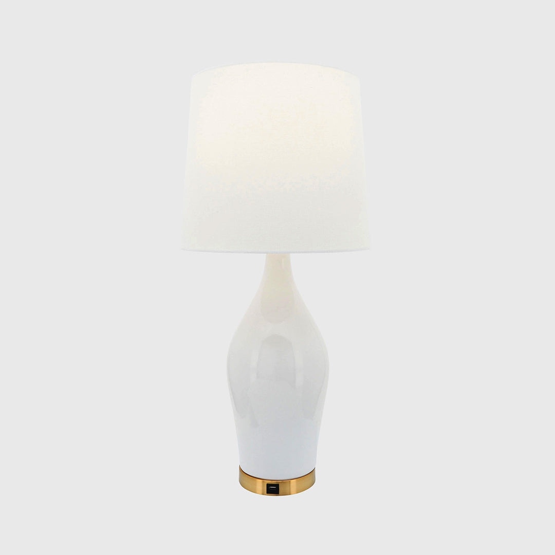 Roshan Table Lamp, White