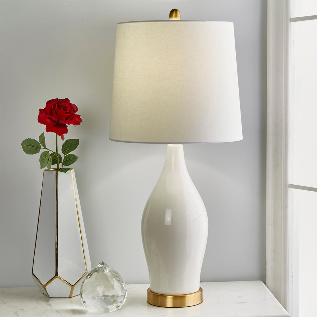 Roshan Table Lamp, White
