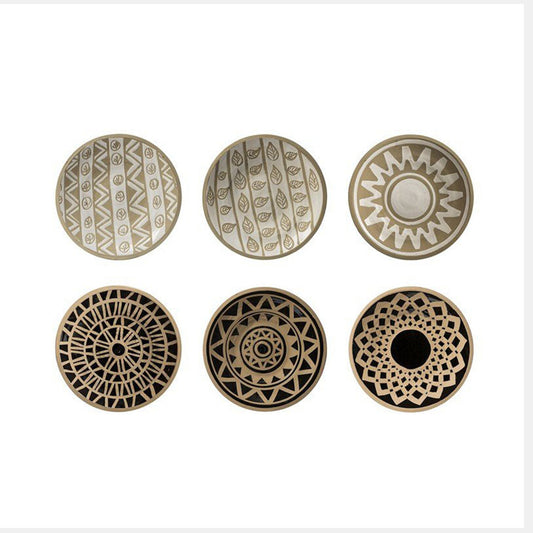 Terra Cotta Wall Plate, Black and White, 6 Styles