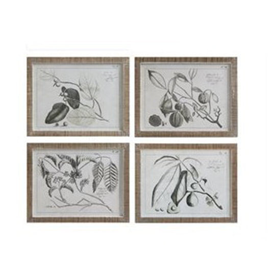 Fruit Branch Wood Frame Wall Art, 4 Styles