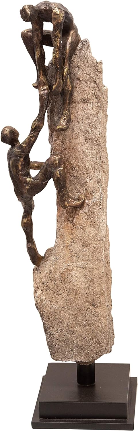 Sharma 23" Rock Climber Decor, Bronze