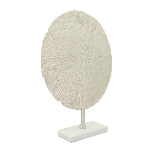 Silver Textured 21" Plate Deco