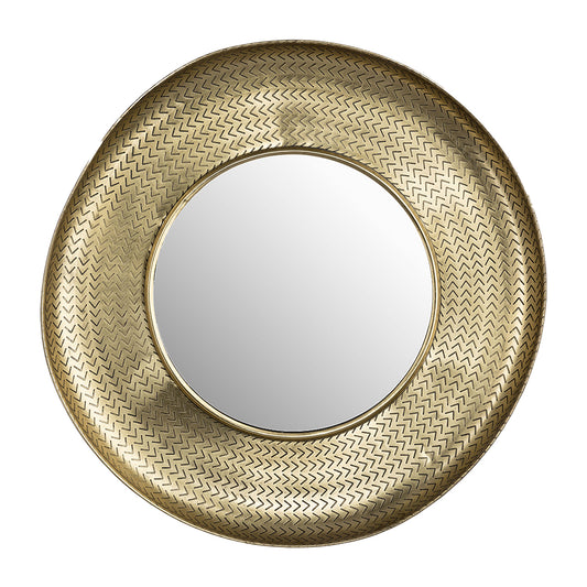 Bowl Pattern Mirror, Gold