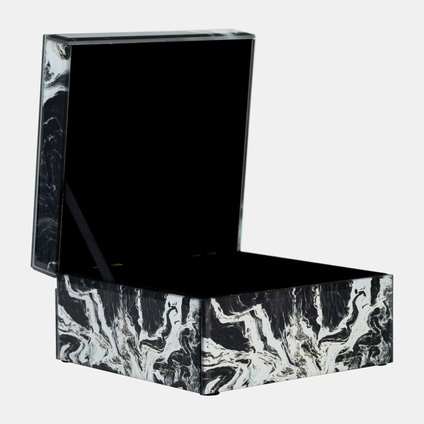6 x 5 In Jewelry Box Quartz Top, Black