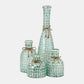 8"h Glass Mosaic Vase, Blue