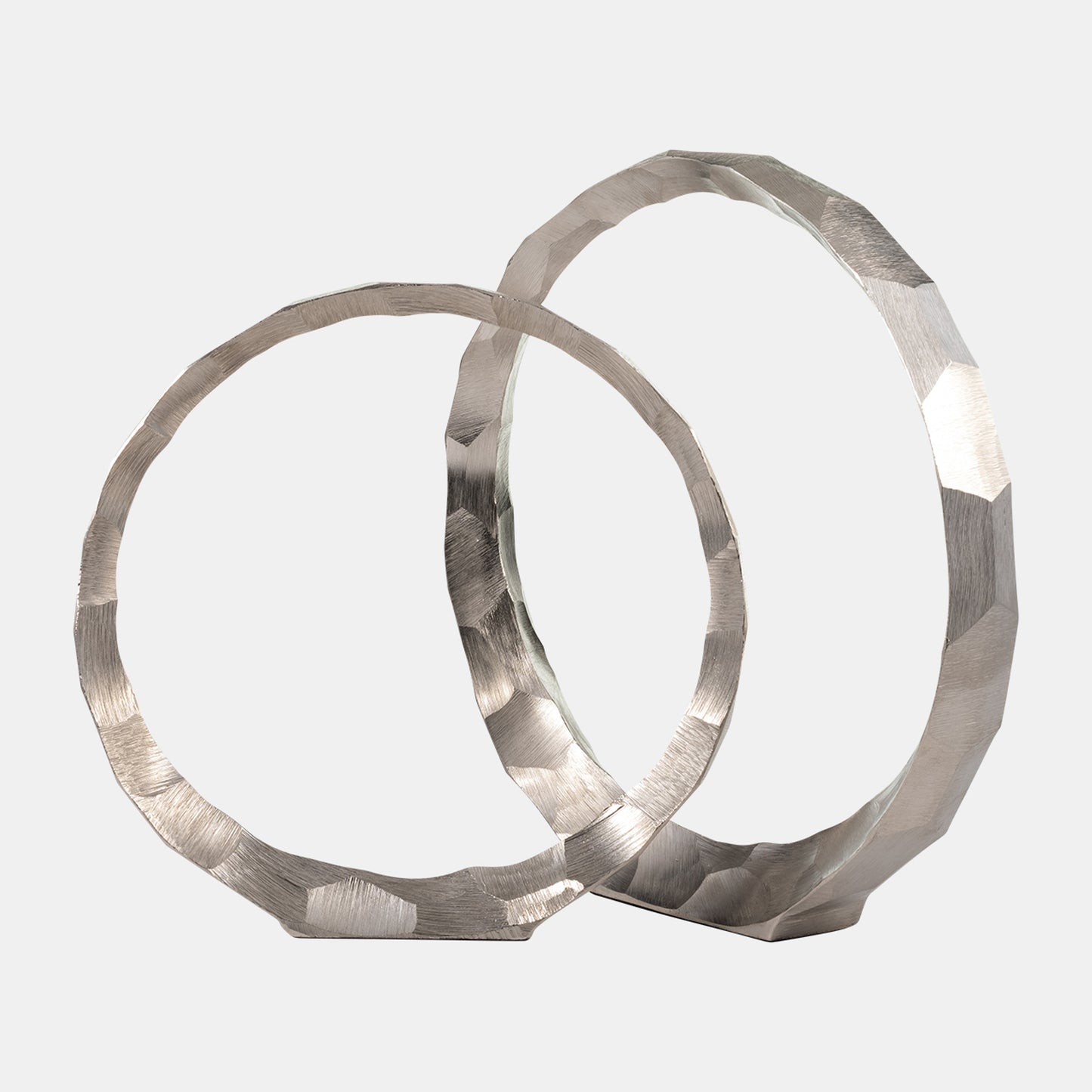 Decorative Hammered Halo - Silver, Set of 2