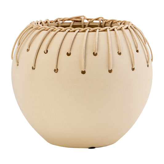 Ceramic Bowl with Natural Weave
