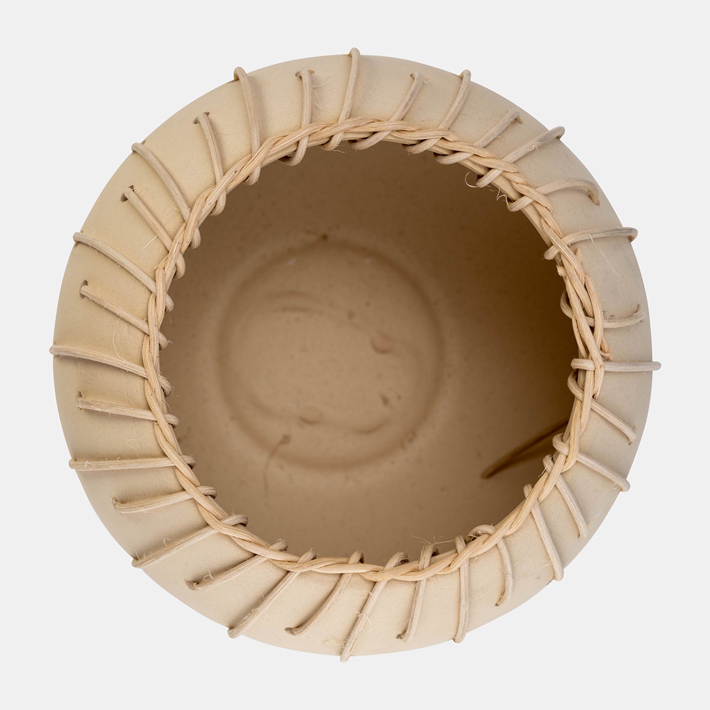 Ceramic Bowl With Natural Weave