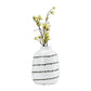 9' Ceramic Spiral Dot Flower Vase, White Black