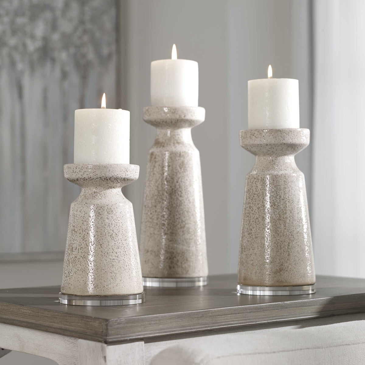 Kyan Candle Holders, Set Of 3