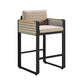 Airport Bar Chair With Arm, Black