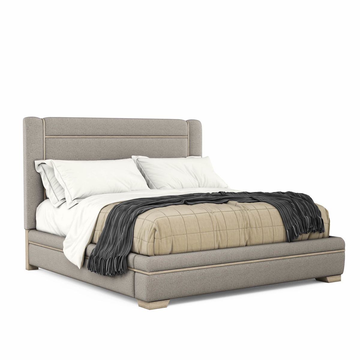 North Side King Upholstered Panel Bed