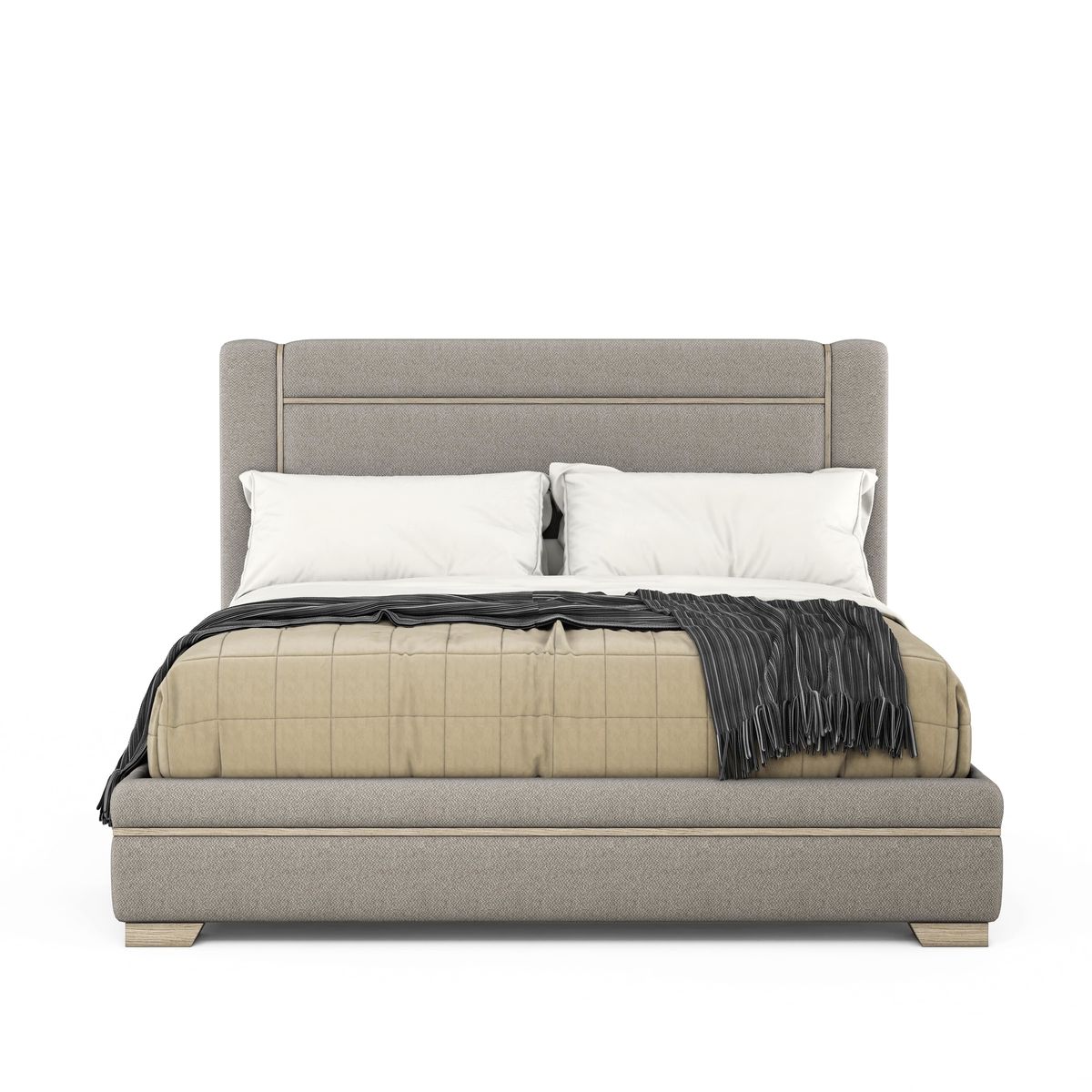 North Side King Upholstered Panel Bed