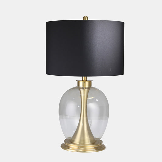 Benson Metal 28" Table Lamp With Clear Glass Ball, Gold