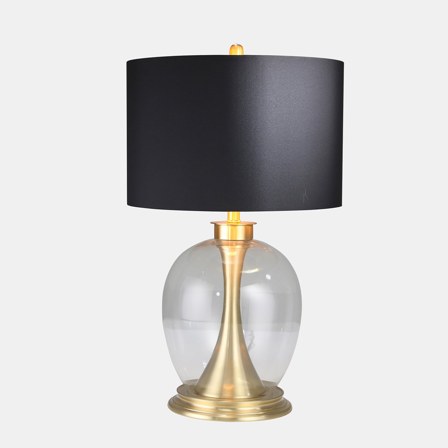 Benson Metal 28" Table Lamp With Clear Glass Ball, Gold