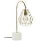 Arras Metal 18" Table Lamp with Marble Base, Gold