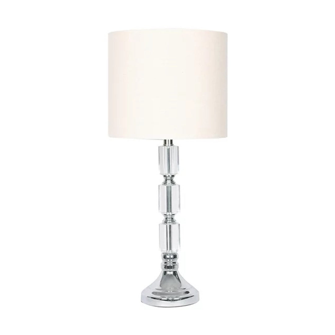 Crystal Candlestick Table Lamp, Chrome