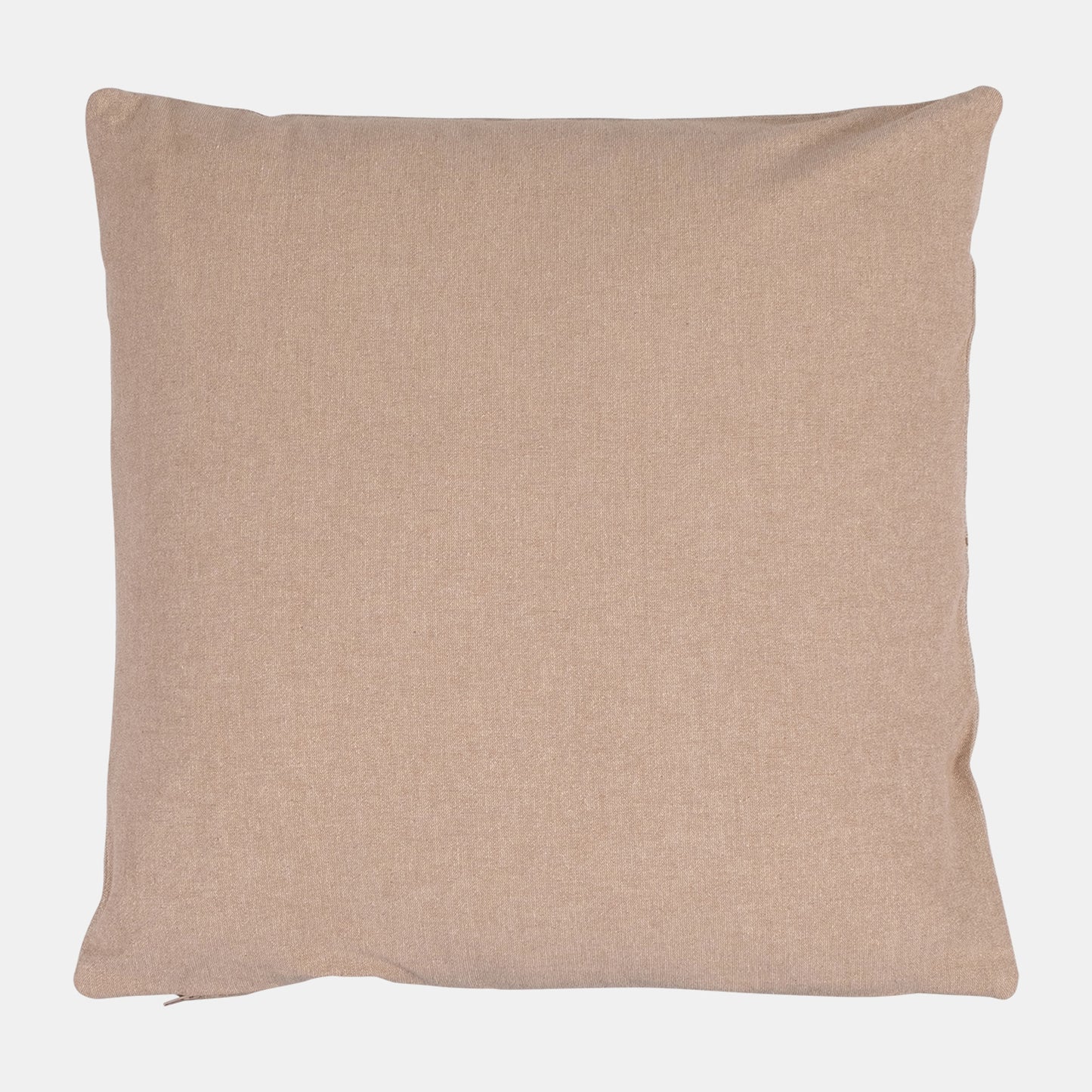 20 x 20 in. Leather Patch Decorative Square Pillow; Beige