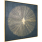 71x71, Hand Painted Shining Gold Leaf Canvas, Blk